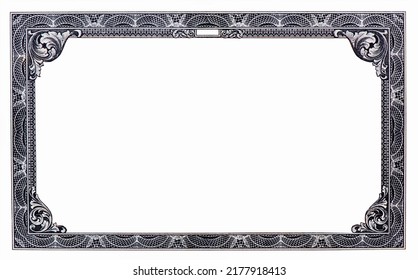 Clear Morocco 50 Francs Banknote pattern, Fifty Francs border with empty middle area, Morocco 50 highly detailed Francs banknote. on a white background. - Shutterstock ID 2177918413