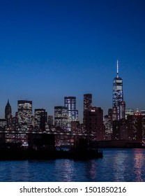 Clear Night Sky At New York.