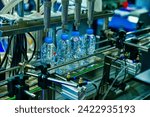 Clear plastic Bottles transfer on Automated conveyor systems industrial automation for package