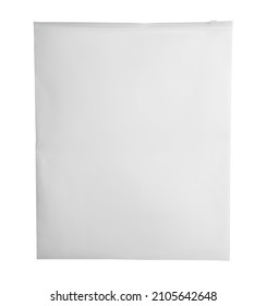 Clear Plastic Ziplock Bag Isolated On White Background With Clipping Path