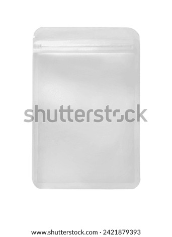 Clear plastic ziplock bag isolated on white background with clipping path
