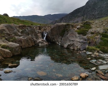 Clear Pond In A Stream At Mount Snowdon, Wales