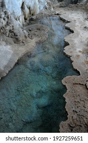 Clear Pool Of Water In The Big Room, Carlsbad Caverns National Park, New Mexico, USA