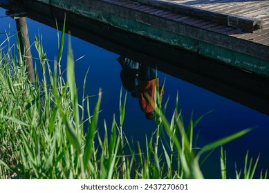 Clear reflection in a calm river