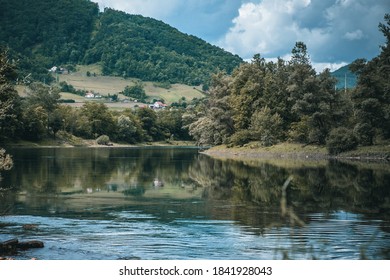Clear river with beautiful reflections