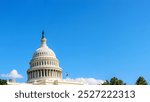 Clear Skies Above the Capitol Dome, Panorama of Capitol Building, Washington DC