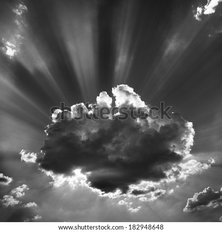 Similar – Image, Stock Photo Strahlemann 5000 Clouds