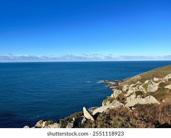 Clear sky, Cliffside ocean view  - Powered by Shutterstock