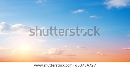 Clear sky and clouds background