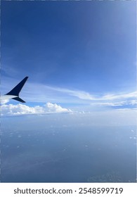 Clear Sky with Clouds - Plane view 