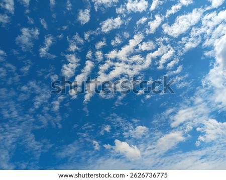 clear sky with less cloud at noon