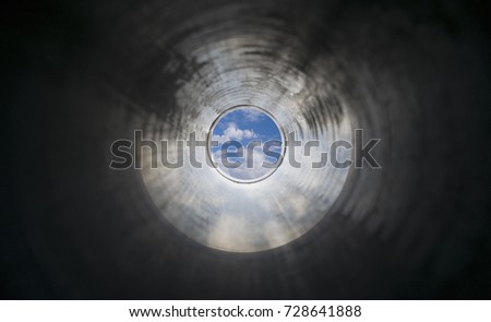Similar – Image, Stock Photo look through the tube