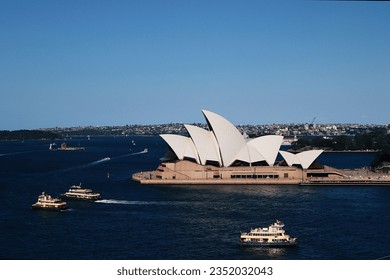 Clear sky in Sydney opera house