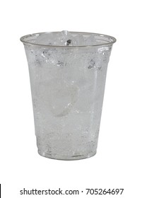 Clear Soda In Clear Plastic Cup