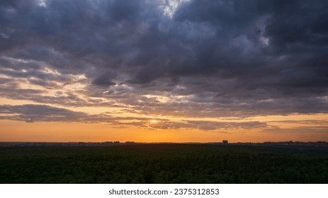 A clear summer evening sky provides the perfect background for a stunning sunset - Powered by Shutterstock