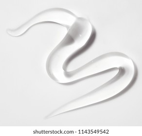 Clear Transparent Gel Isolated Over White Background