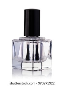 Clear Transparent Nail Polish On White Background