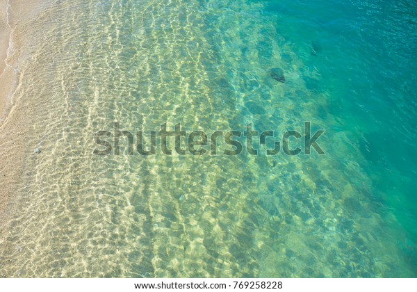 clear turqouise sea water beach