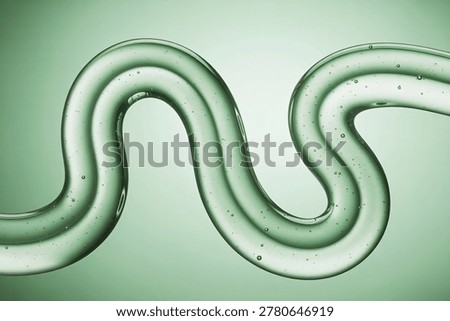 A clear viscous liquid flows through a curved tube
