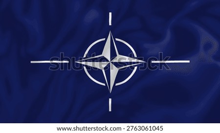A clear visual of flag of nato presented in a simple and modern style. Suitable for background, presentation, and informational use.
