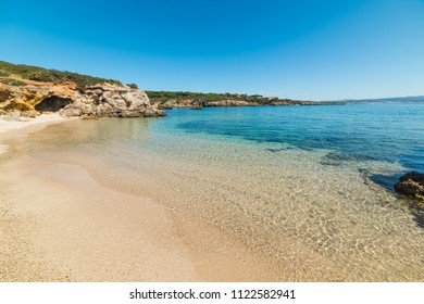 Clear Water In Alghero Shoreline. Sardinia, Italy