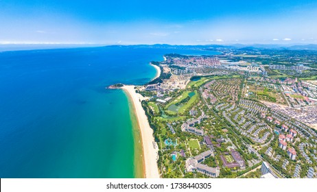 Clear Water Bay (Qingshui Bay) In Lingshui Li Autonomous County, Island Hainan, China, A Tourism Destination For Summer Vacation In China, With Tropical Climate And Beautiful Landscape. Aerial View.