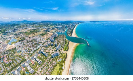 Clear Water Bay (Qingshui Bay) In Lingshui Li Autonomous County, Island Hainan, China, A Tourism Destination For Summer Vacation In China, With Tropical Climate And Beautiful Landscape. Aerial View.