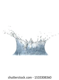 Clear Water Water Splash Isolated White Stock Photo 1533308360 ...