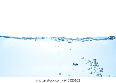 Clear Water Waves. Water Wave Isolated On White Background