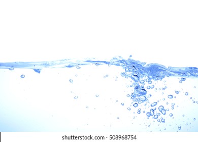 Clear water waves white background