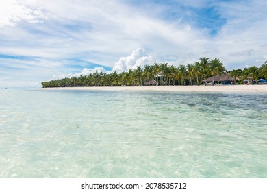 Clear Waters Of Dumaluan Beach In Panglao, Bohol. Low Angle Shot.