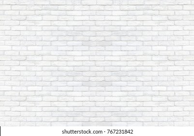 Clear white brick wall texture 