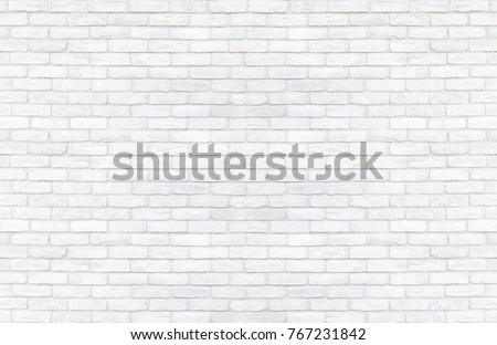 Clear white brick wall texture 