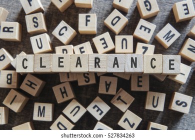 CLEARANCE word concept