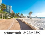 Clearwater beach with beautiful white sand in Florida USA