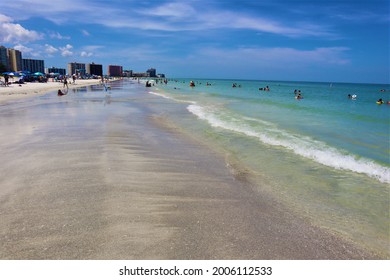 Clearwater, Florida US-July 10 2021:Sand Key Beach Park, A Barrier Island.