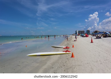 Clearwater, Florida US-July 10 2021:Sand Key Beach Park, A Barrier Island.