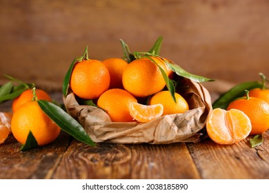 clementine- mandarin fruit and leaf
