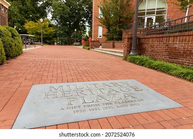 Clemson, SC - September 17, 2021: The Military Heritage Plaza On The Clemson University Campus