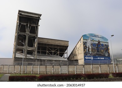 Clermont Ferrand, France - 10 10 2021 : Michelin Company Tire Manufacturing Plant, Exterior View, City Of Clermont Ferrand, Puy De Dome Department, France