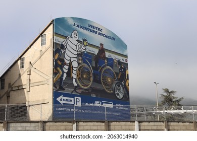 Clermont Ferrand, France - 10 10 2021 : Michelin Company Tire Manufacturing Plant, Exterior View, City Of Clermont Ferrand, Puy De Dome Department, France