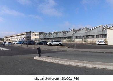 Clermont Ferrand, France - 10 10 2021 : Michelin Company Tire Manufacturing Plant, Exterior View, City Of Clermont Ferrand, Puy De Dome Department, France