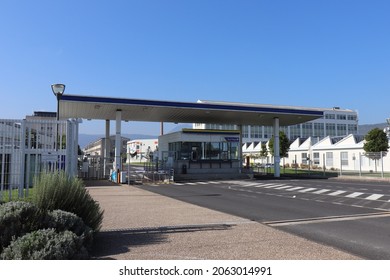 Clermont Ferrand, France - 10 10 2021 : Michelin Company Tire Manufacturing Plant, Exterior View, City Of Clermont Ferrand, Puy De Dome Department, France