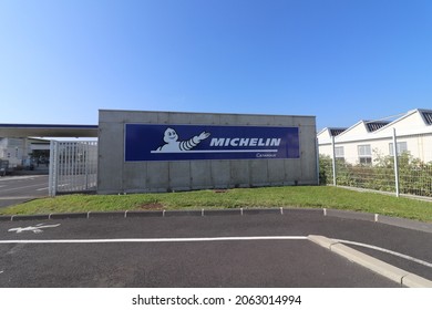 Clermont Ferrand, France - 10 10 2021 : Michelin Company Tire Manufacturing Plant, Exterior View, City Of Clermont Ferrand, Puy De Dome Department, France