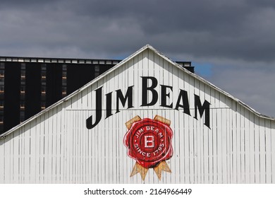 Clermont, Kentucky - May 28, 2022: Bourbon Maker Jim Beach Wooden Barn