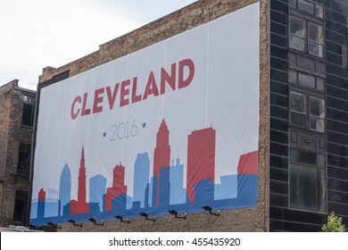 Cleveland Billbord On Building / Cleveland Billboard On Building At Republican National Convention / Cleveland OH, USA - July 18, 2016: