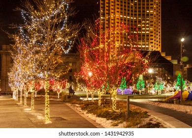 Cleveland Downtown In The Christmas Time