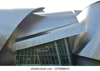 CLEVELAND, OH -23 JUN 2019- View Of The Frank Gehry Designed Peter B. Lewis Building, Home Of The Weatherhead School Of Management At Case Western Reserve University In Cleveland, Ohio.