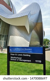 CLEVELAND, OH -23 JUN 2019- View Of The Frank Gehry Designed Peter B. Lewis Building, Home Of The Weatherhead School Of Management At Case Western Reserve University In Cleveland, Ohio.