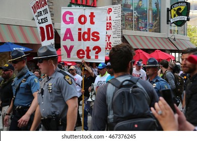 Cleveland, OH July 20, 2016: Republican National Convention - Anti Gay Rights Activists Make Their Way Through Cleveland